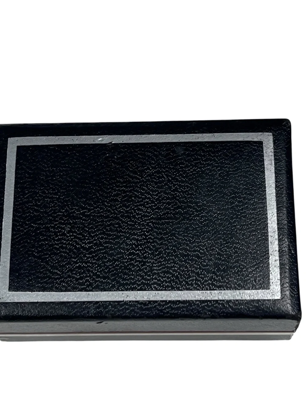 Vtg Swank Square Design Polished Brushed Geometric Print New in Original Box